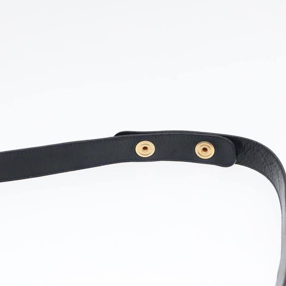 CELINE C Sulky Shoulder Bag Canvas Navy Gold Auth fm3869 - Picture 8 of 16